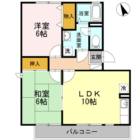 グランツ松島 B棟の間取り