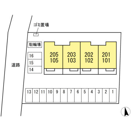 コンフォーティアの区画図