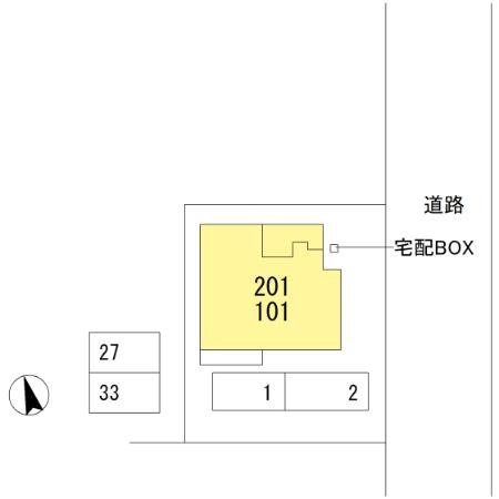 セジュール六条Ｃの区画図