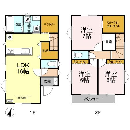 西原町5丁目貸家の間取り