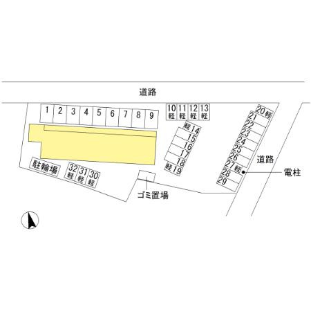 植田コーポの区画図
