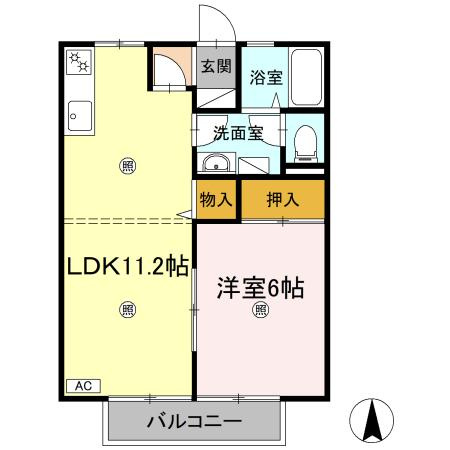 太田田園ハイツ D棟の間取り