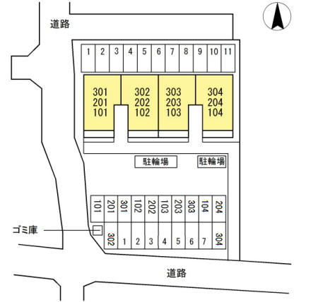 フィネス三条の区画図