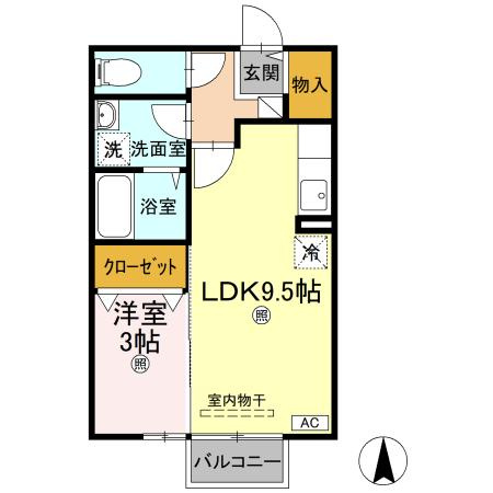 フローラルガーデン伏石の間取り