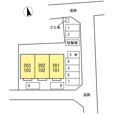 ベル ジュネス Kの区画図