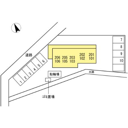 モーニンググローリーの区画図