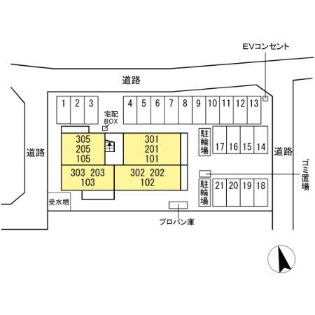 ユーフォリア A棟の区画図