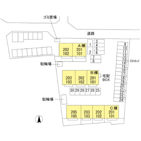 リーバス・E・イノセント B棟の区画図