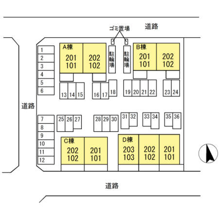 ルミエール C棟の区画図
