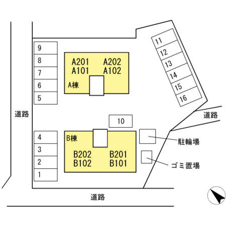 ｔｉｍｏｎｅ A棟の区画図