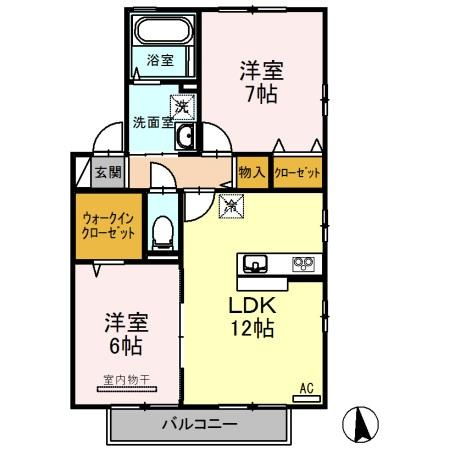 Ｔ’ｓスクエア D棟の間取り