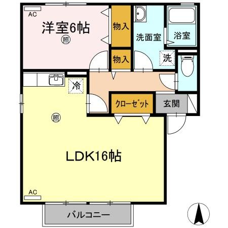 アドミレー樹太 A棟の間取り