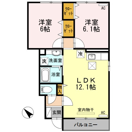 ゆがふテラスⅠの間取り