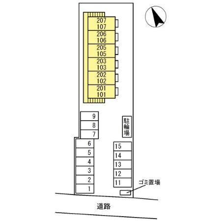 エクセルヤマの区画図