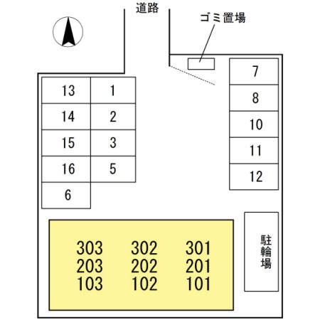アンビエンテ花ノ宮の区画図