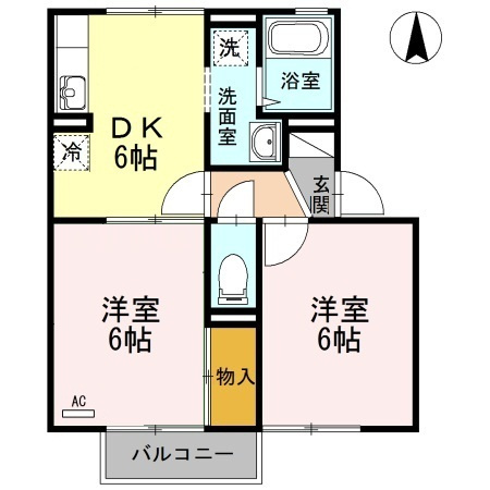 アベイユ B棟の間取り