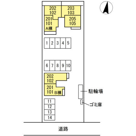 クレスト林 A棟の区画図