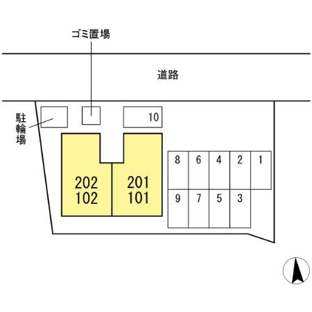 コンシェルジュⅡの区画図