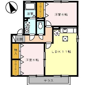 グリーンガーデン G棟の間取り