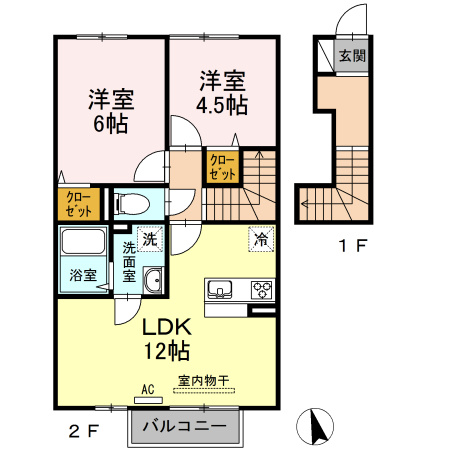 シャインポート屋島Ⅳ B棟の間取り