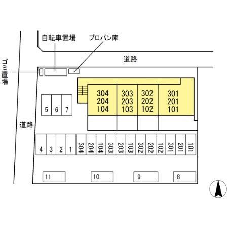 フィネス木太の区画図