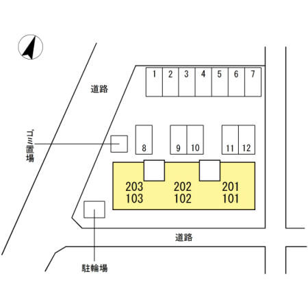 フルーア上林の区画図