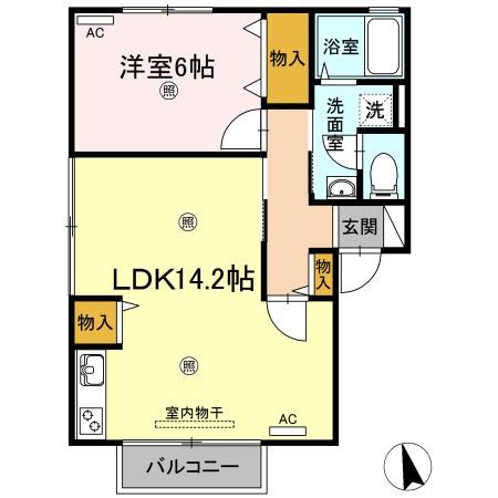 ベルジュネスJ A棟の間取り