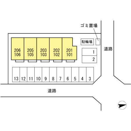 プレミール太田の区画図
