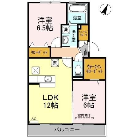 マインパレスⅡ B棟の間取り