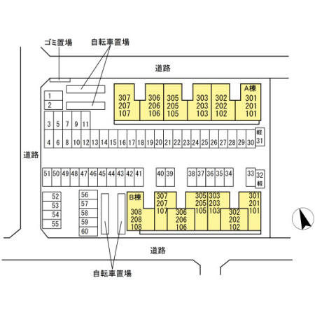 ラナ マラキ B棟の区画図