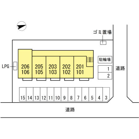 ル・クプル太田の区画図
