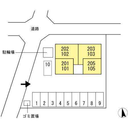 レセンテ林の区画図