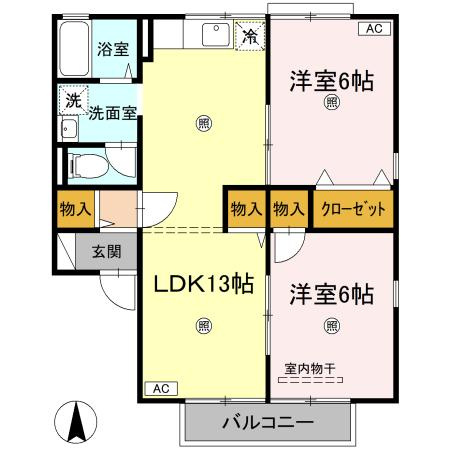 レジデンス一本松 C棟の間取り