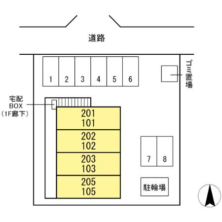 Ｆｌａｔｓ Ｈｉｉｒａｇｉの区画図
