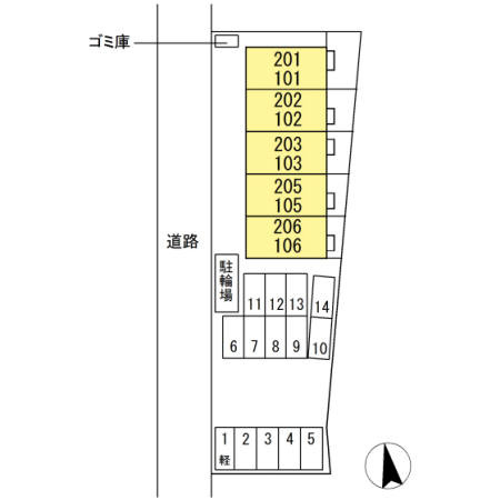 クオーレ・アロッジオ 勅使の区画図