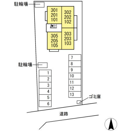 エレガンスコート 屋島の区画図