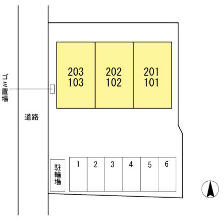 シャインポート屋島Ⅲの区画図
