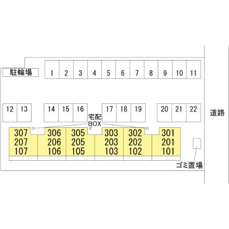 サンフラワー今里の区画図