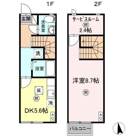 グレースタウンⅡ A棟の間取り