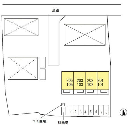 グランツ松島Ｄの区画図