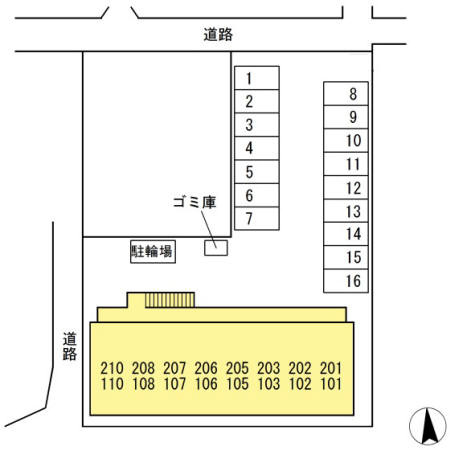 フルジェンテ太田の区画図