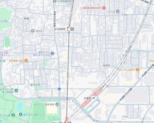 ★大津市桜野町　新築一戸建ての地図