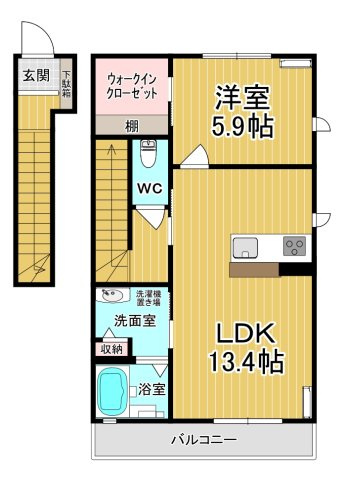 【間取り】 | ヴィラーチェP | 日当たり良好！オール洋間です♪