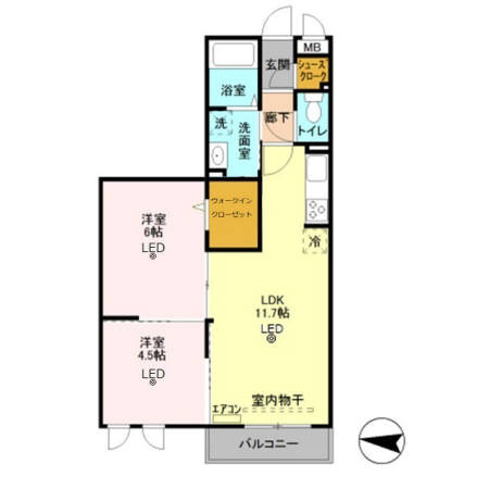 クイーンヒルズの間取り