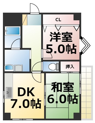 【間取り】 | サニーパレス山口　仲介手数料無料