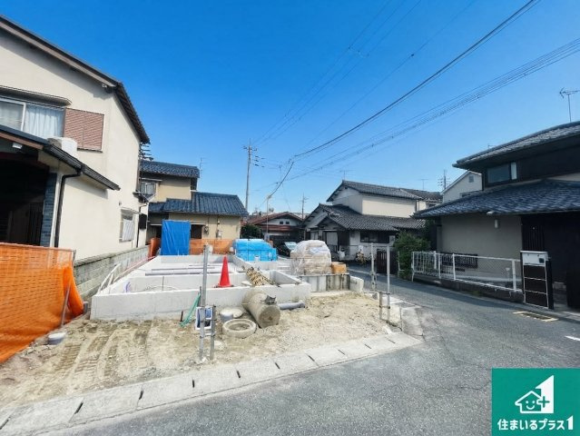 大津市桜野町　新築一戸建ての外観|現在建築中！落ち着いた街並みで新生活を始めることが出来そう！周辺の物件も併せてご紹介させて頂きます！