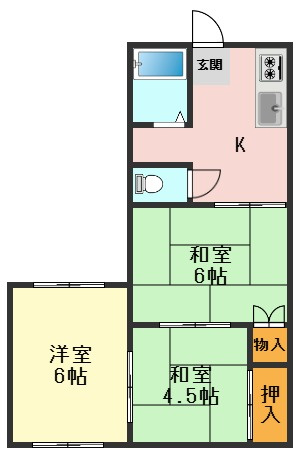 ヴィラ奥戸の間取り