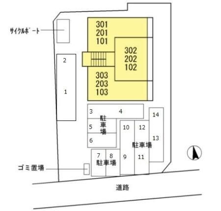 パティオの区画図