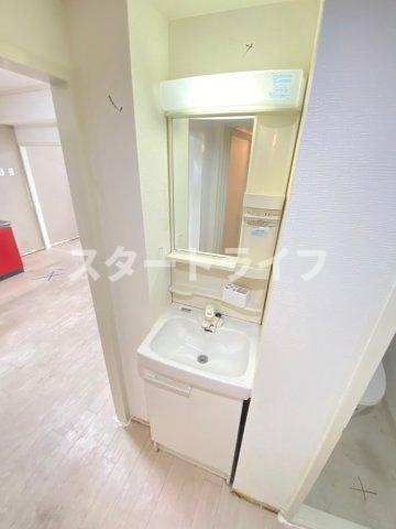 大阪市東淀川区下新庄４丁目の賃貸マンションの洗面所