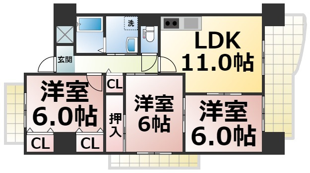 【間取り】 | エヌズ　仲介手数料無料